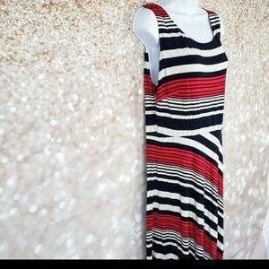 Tank dress Soft stretchy comfortable Navy Red Lrg